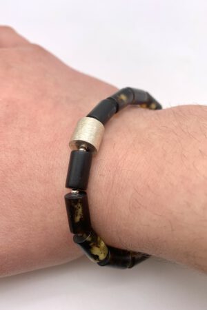 Schwarzer Bernstein Armband
