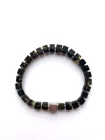 Bernstein Armband Würfel Black