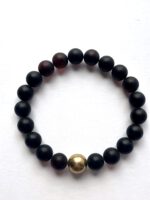 Bernstein Armband Kugeln Black Cherry