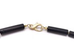 schwarzer Bernstein Kette mit gold – Bild 4
