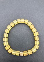 Bernstein Armband Würfel Lemon & Gold – Bild 2