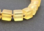 Bernstein Armband Würfel Lemon & Gold – Bild 3