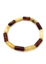 Bernstein Armband zylinderförmig naturbelassen – Bild 2