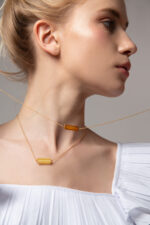Bernstein Kette gold