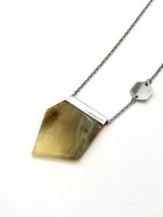 Bernsteinkette Silber, Polygon No.5.3