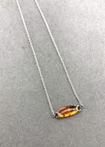 Bernsteinkette Silber – Bild 3