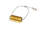 Bernstein Armband in Silber, Cognac