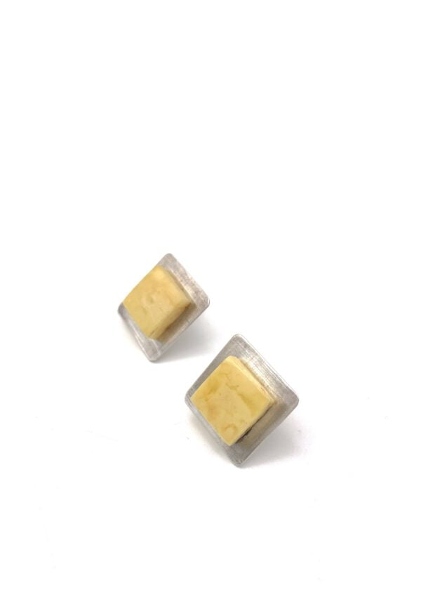 minimalistische Bernstein Ohrstecker