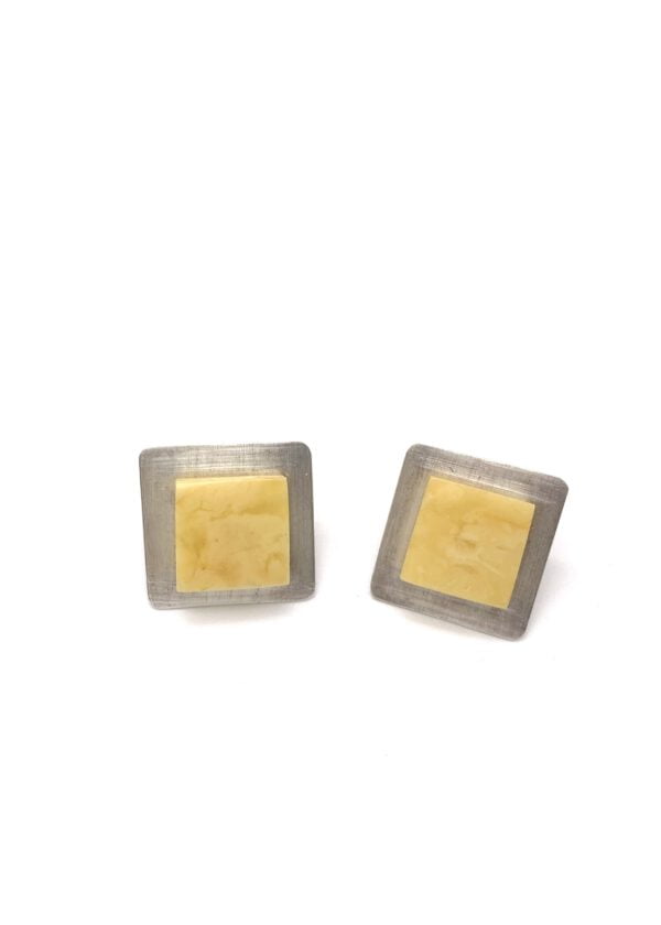 minimalistische Bernstein Ohrstecker