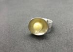 Bernstein Ring Silber, Satellit mit hellem Bernstein – Bild 3