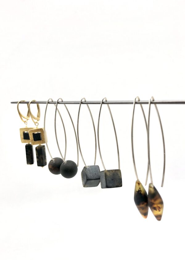Ohrringe Bernstein Black Tropfen – Bild 5