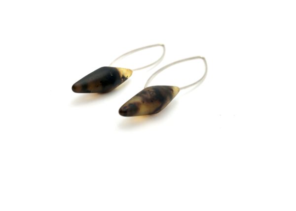 Ohrringe Bernstein Black Tropfen – Bild 4