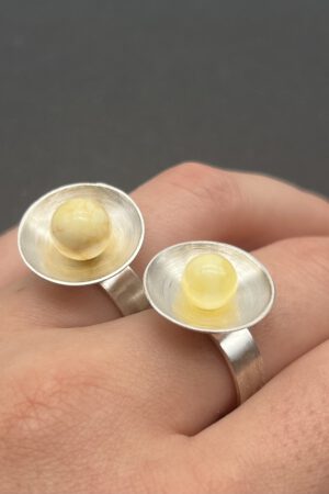 Bernstein Ring Silber