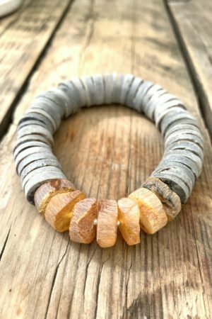 Bernstein Armband Muschel