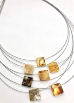 Bernsteinkette Silber