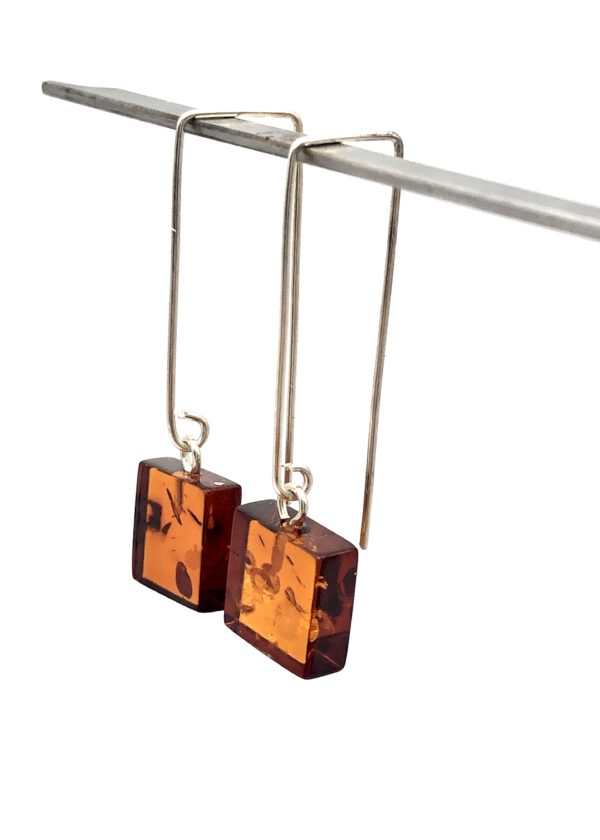 Bernstein Ohrringe Quadrat