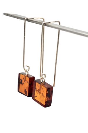 Bernstein Ohrringe Quadrat