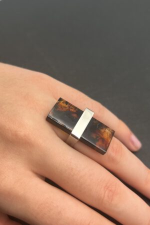 schwarzer Bernstein Ring