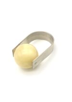 Bernsteinring Silber