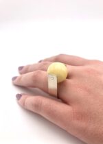 Bernsteinring Silber