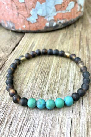 Bernstein Armband Malachit