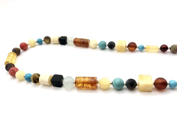 Bernstein Kette bunt