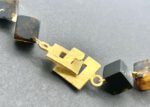 Bernstein Würfelkette mit Gold – Bild 7