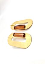 Bernstein Ohrringe, Tor No.1.5 in Cognac – Bild 6
