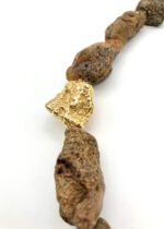 Naturbernstein Kette mit Gold – Bild 3
