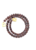 Bernstein Würfelkette Cognac mit Gold – Bild 8