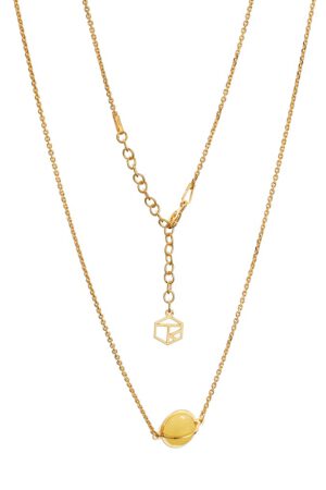 Bernsteinkette gold