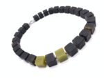 schwarzer Bernsteinkette mit Jadeit – Bild 3