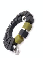 schwarzer Bernsteinkette mit Jadeit – Bild 5