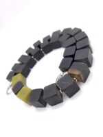 schwarzer Bernsteinkette mit Jadeit – Bild 6