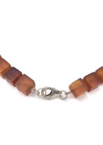 Bernstein Würfelkette Sterling Silber matt – Bild 7