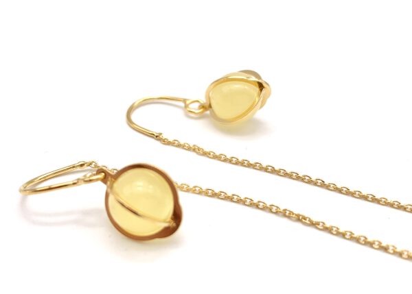 Bernsteinohrringe mit gold