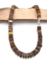 Natur Bernstein Kette mit Silber – Bild 8