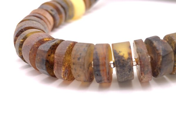 Natur Bernstein Kette mit Silber – Bild 9