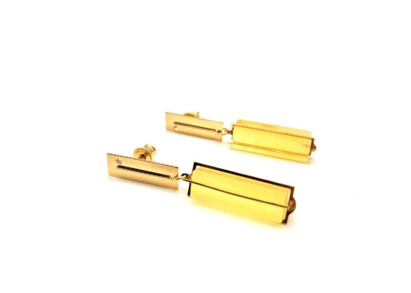 Bernstein Ohrringe gold, Mikro No.1.1 mit hellem Bernstein – Bild 8