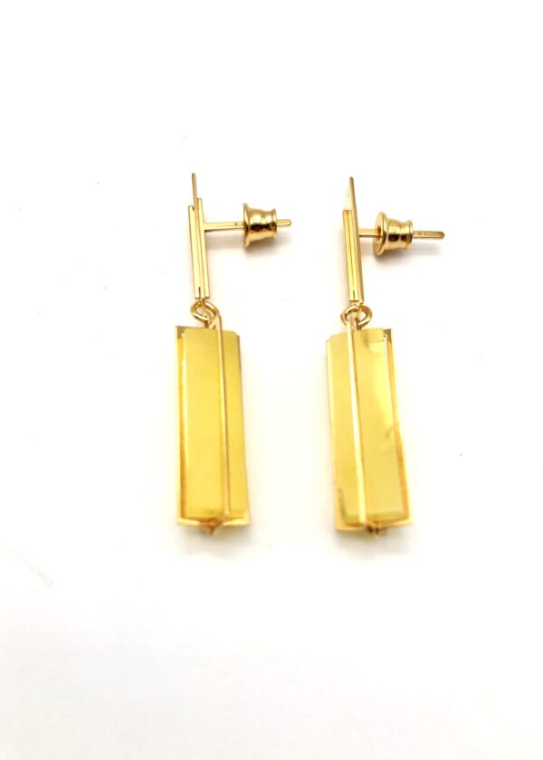 Bernstein Ohrringe gold, Mikro No.1.1 mit hellem Bernstein – Bild 7