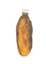 Bernstein Anhänger Silber & Leinen – Bild 6