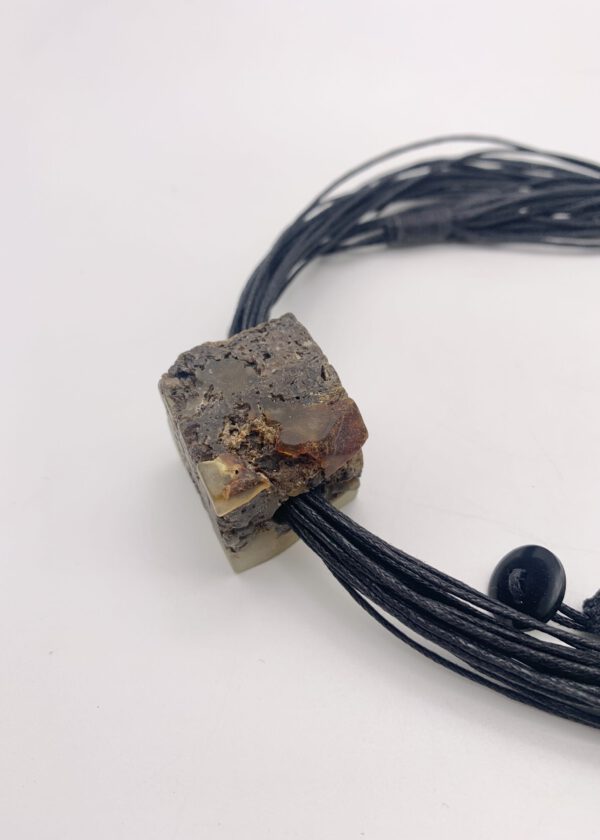 Bernstein Anhänger Natur Cube – Bild 9