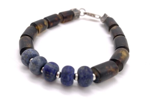 Bernstein Armband Lapislazuli