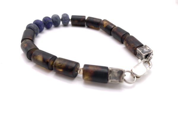 Bernstein Armband Lapislazuli