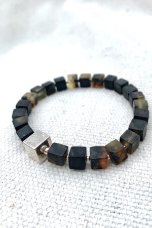 Bernstein Armband mit Silber