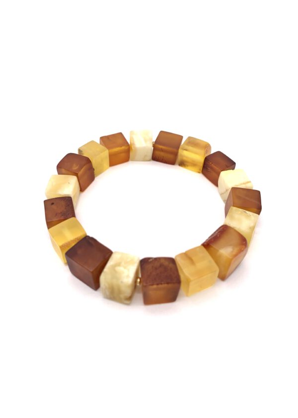 Bernstein Armband Würfel
