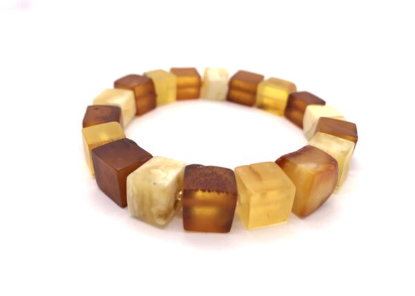 Bernstein Armband Würfel