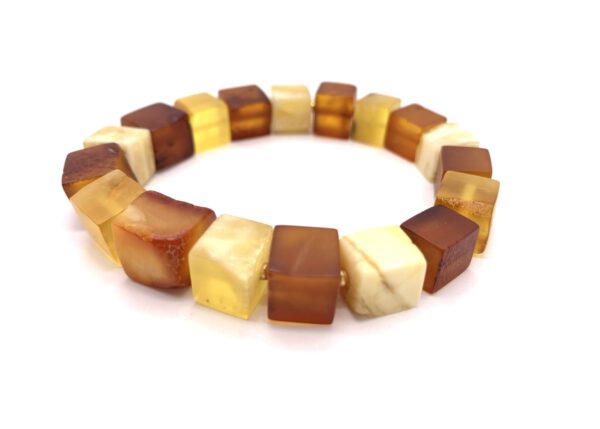 Bernstein Armband Würfel