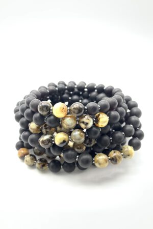 schwarzer Bernstein Armband