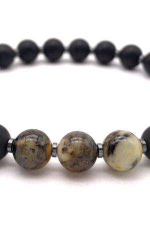 schwarzer Bernstein Armband